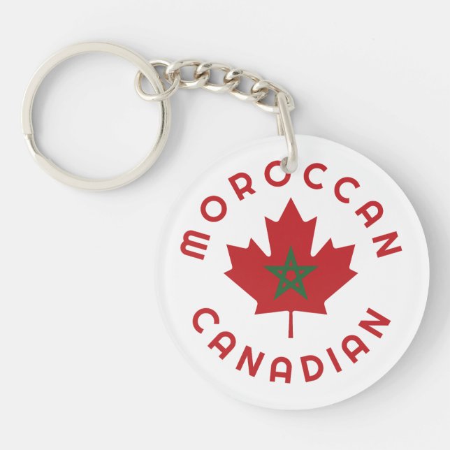 Canadian Moroccan  Roots Keychain (Front)
