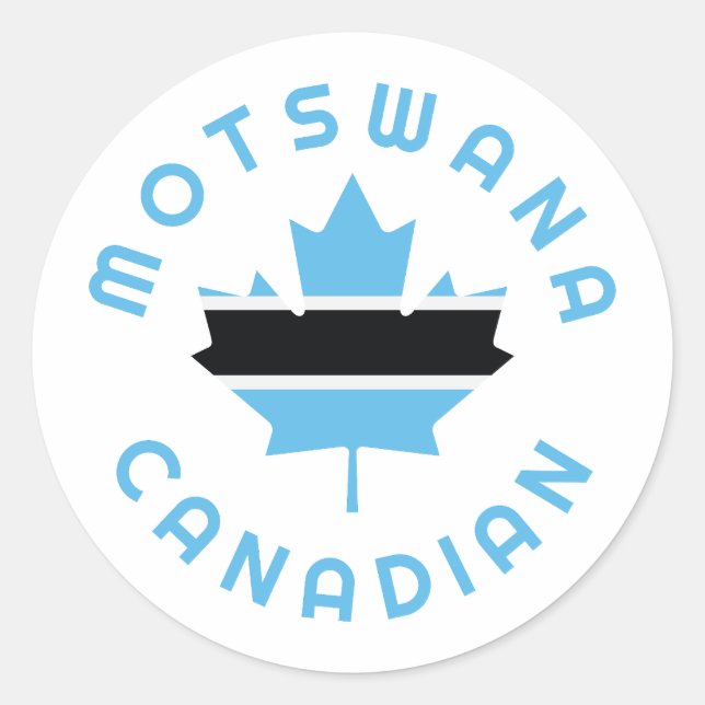 Canadian Motswana  Roots Classic Round Sticker (Front)