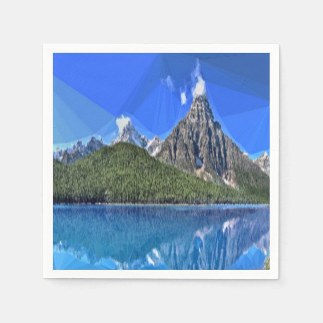 Canadian mountain view napkins (Front)