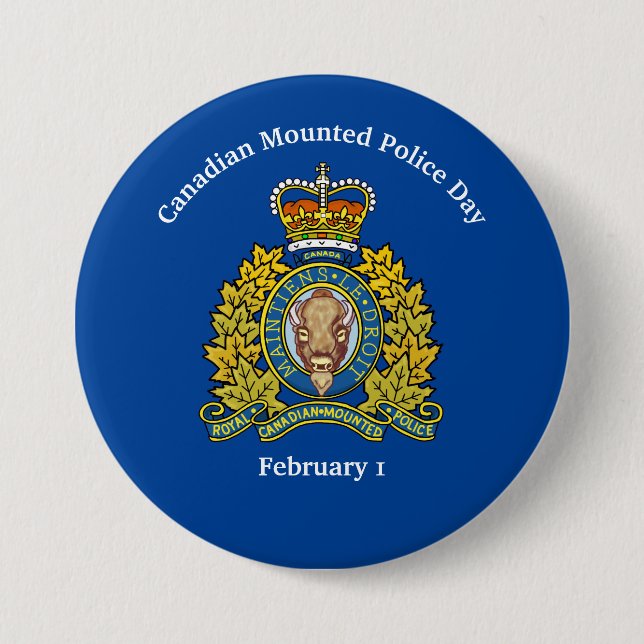Canadian Mounted Police Day Button (Front)