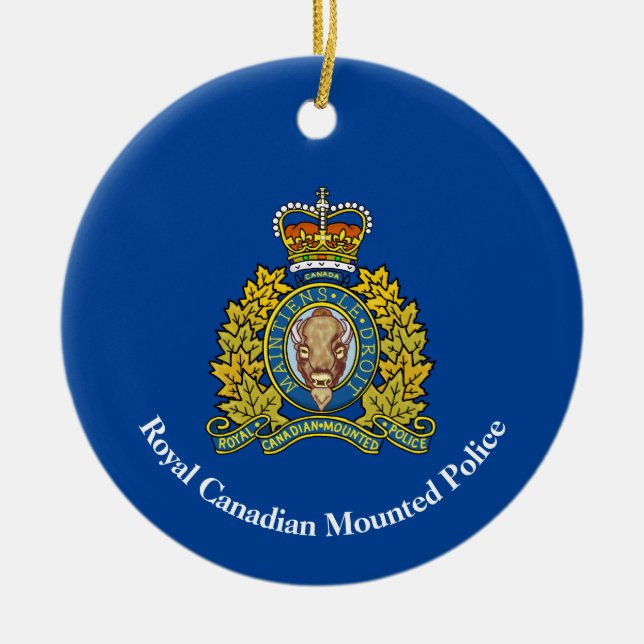 Canadian Mounted Police Logo Christmas Ornament (Front)