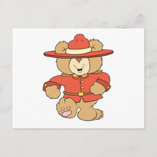 Canadian Mountie Bear Postcard