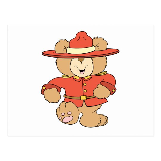 Canadian Mountie Bear Postcard