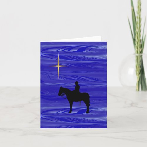 Canadian Mountie on Horse Christmas Card          