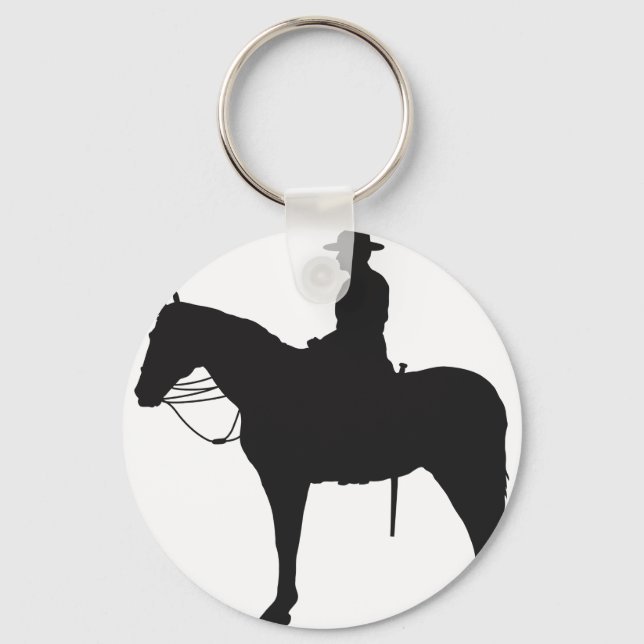 Canadian Mountie Silhouette Keychain (Front)