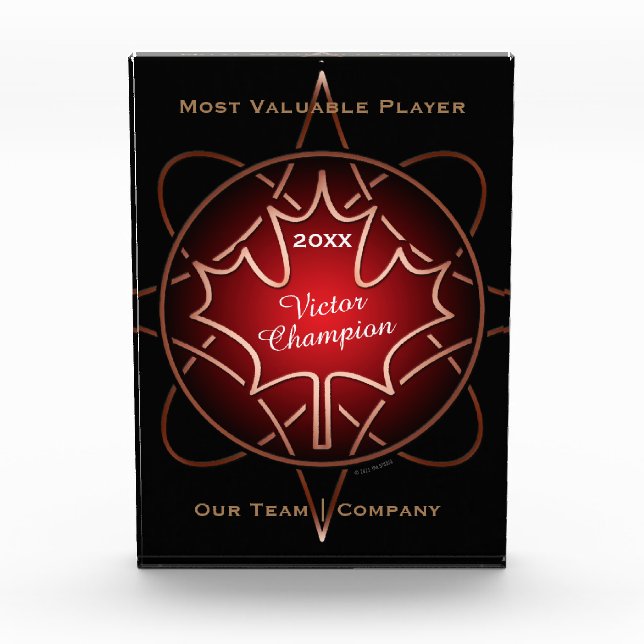 Canadian MVP Acrylic Award (Front)