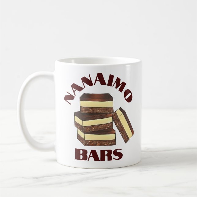Canadian Nanaimo Bar BC Canada Bakery Dessert Food Coffee Mug (Left)