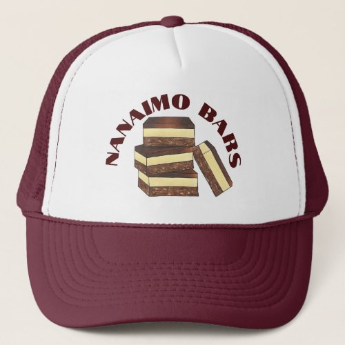 Canadian Nanaimo Bar BC Canada Bakery Dessert Food Trucker Hat
