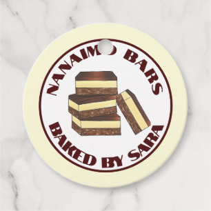 Canadian Nanaimo Bars Bakery Homemade Baked By Favor Tags