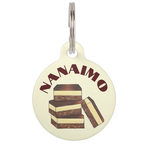 Canadian Nanaimo Bars Canada British Columbia Food Pet ID Tag