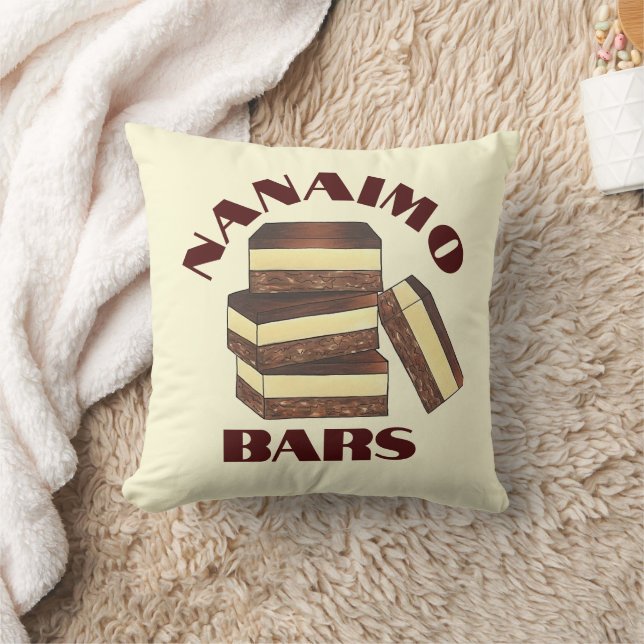 Canadian Nanaimo Bars Canada British Columbia Food Throw Pillow (Blanket)