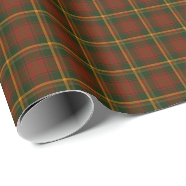 Canadian National Maple Leaf Tartan Wrapping Paper (Roll Corner)