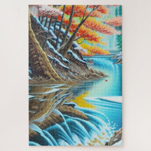Canadian Nature Oil Painting Stunning Landscape Jigsaw Puzzle