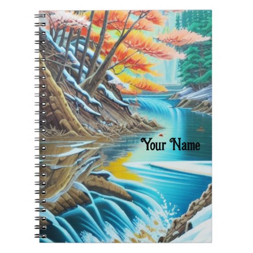 Canadian Nature Oil Painting Stunning Landscape   Notebook