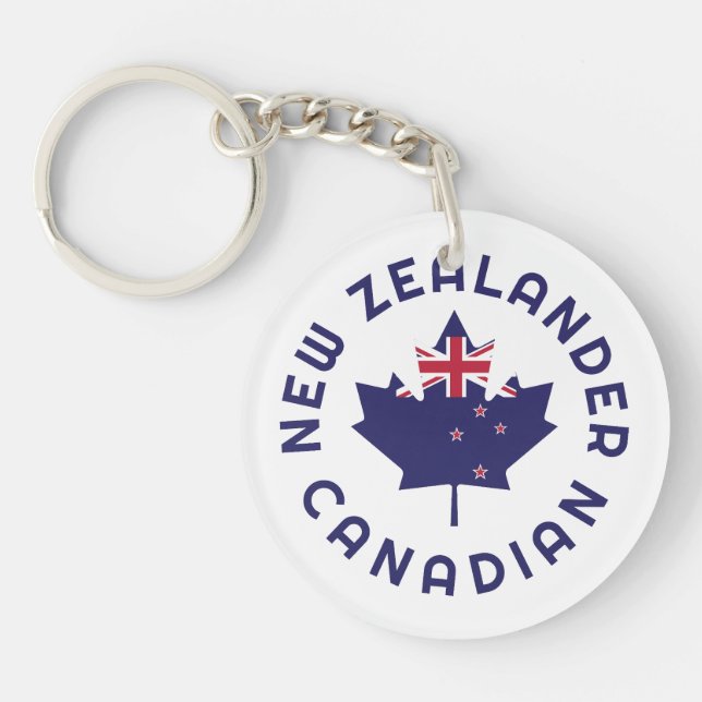 Canadian New Zealander Roots Keychain (Front)