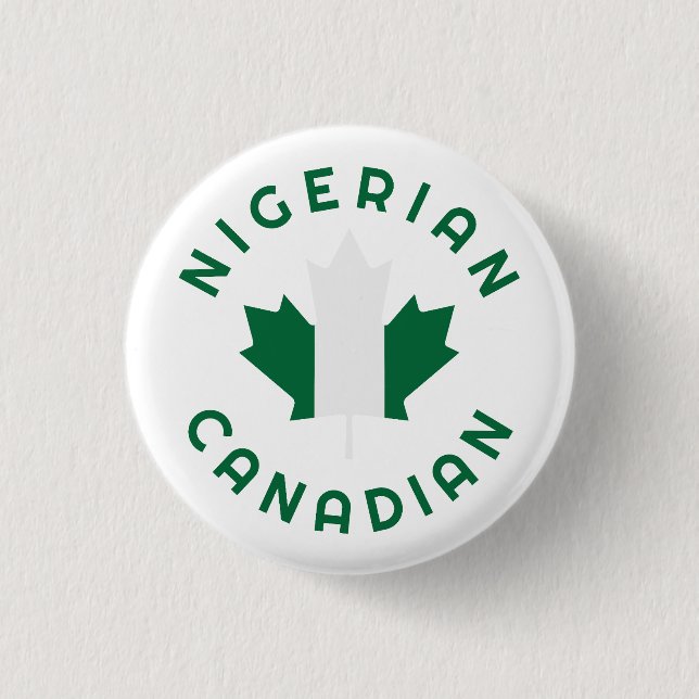 Canadian Nigerian  Roots Button (Front)
