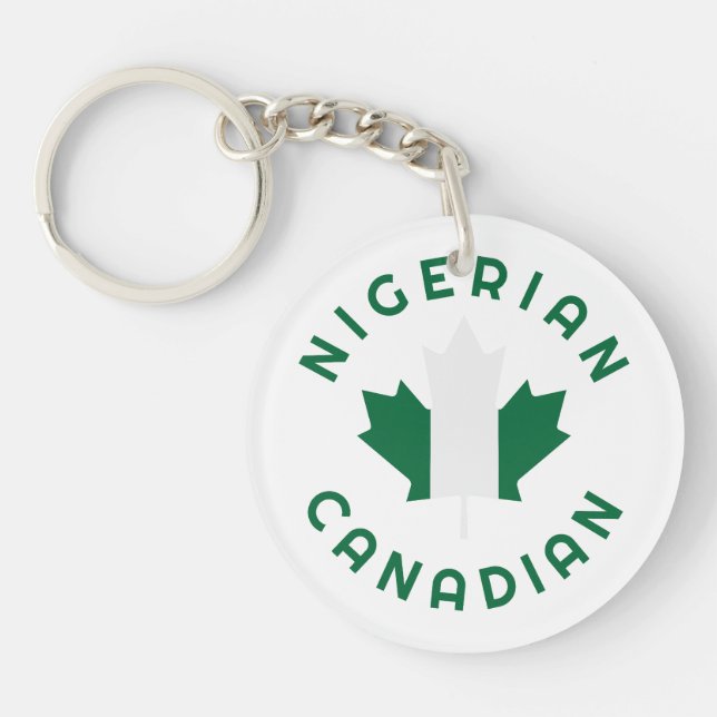 Canadian Nigerian  Roots Keychain (Front)