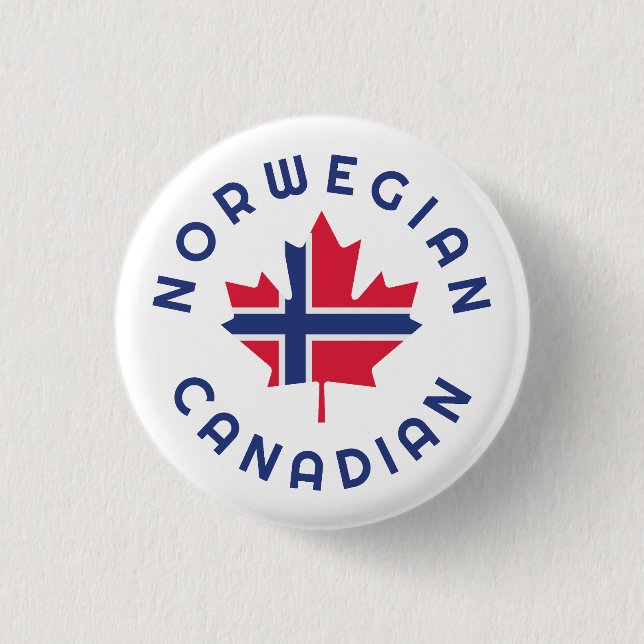 Canadian Norwegian   Roots Button (Front)