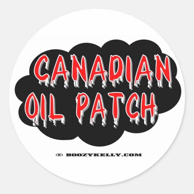 Canadian Oil Patch, Oil Field Sticker, Classic Round Sticker (Front)
