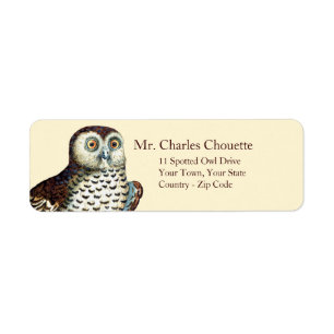 Canadian Owl Customizable Return Address Labels