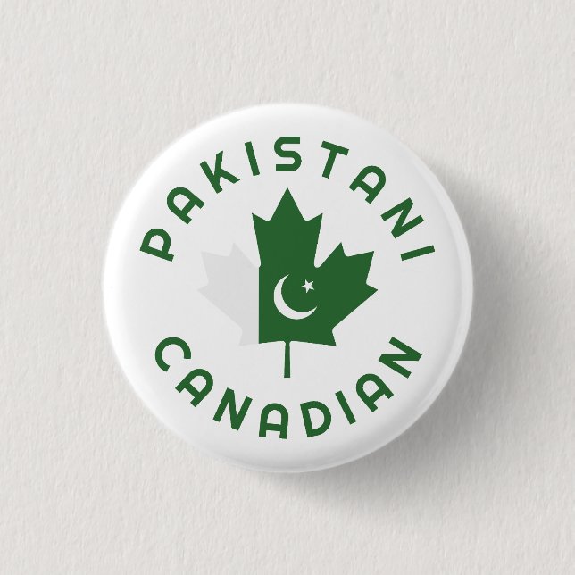 Canadian Pakistani  Roots Button (Front)