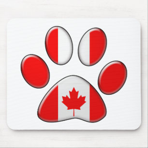 Canadian patriotic cat mouse pad