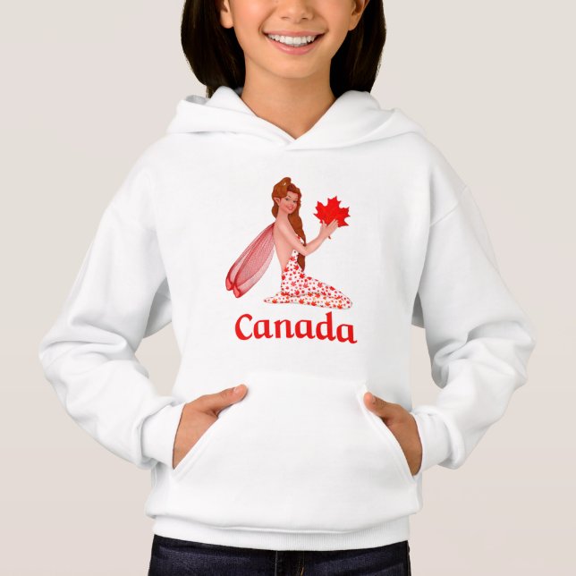 Canadian Pixie with Maple Leaf Hoodie (Front)