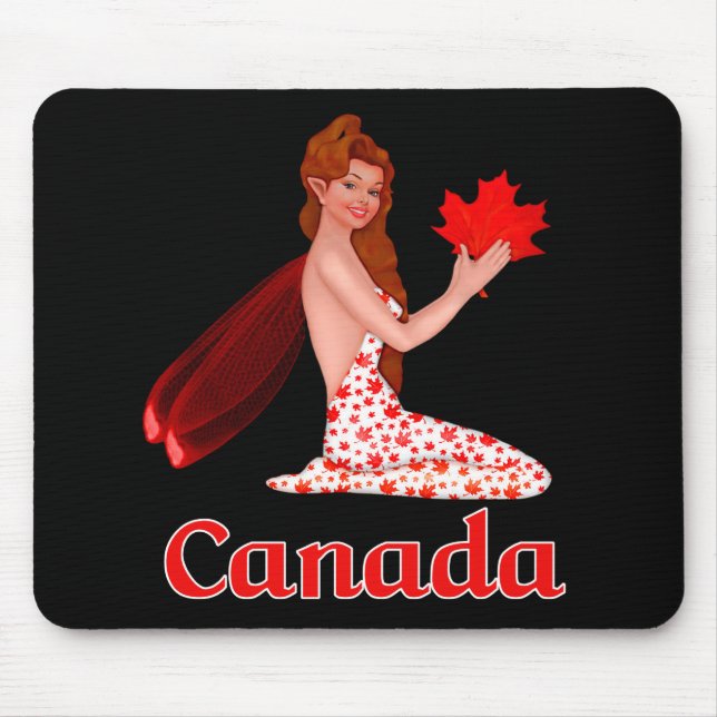 Canadian Pixie with Maple Leaf Mouse Pad (Front)