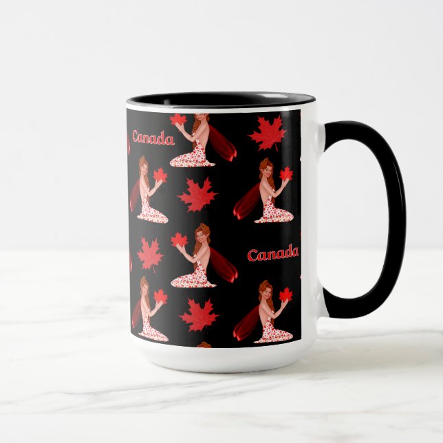 Canadian Pixie with Maple Leaf Mug (Right)