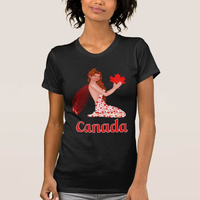 Canadian Pixie with Maple Leaf T-Shirt (Front)