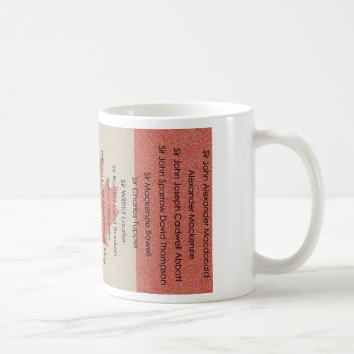 Canadian Political History Prime Minister Name Mug