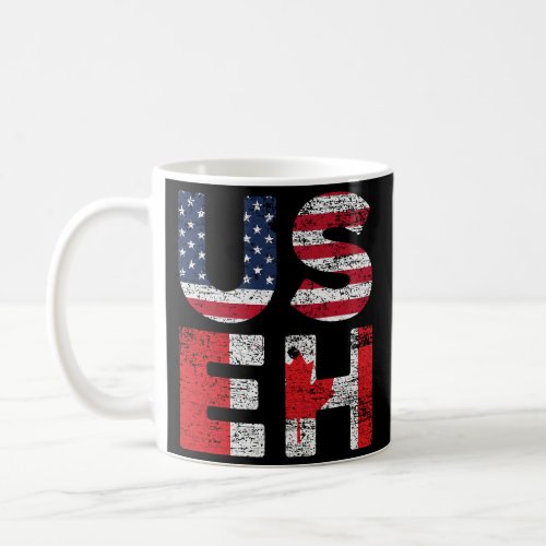 Canadian Pride American Usa Useh Us Flag Canada Coffee Mug