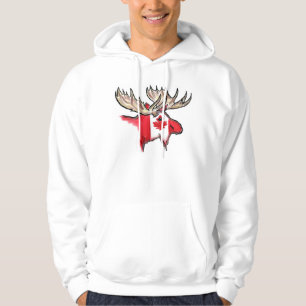 Canadian pride Canada flag mens elk hoodie