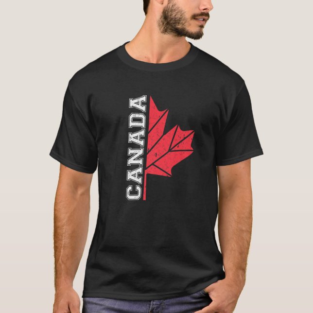 Canadian Pride Day Maple Leaf Canada T-Shirt (Front)