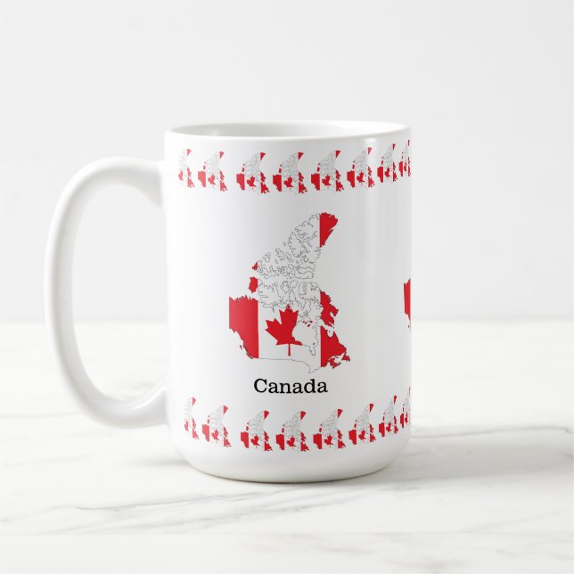 Canadian Pride Flag Within the Map Coffee Mug (Left)