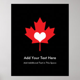 Canadian Pride - I Love Canada Maple Leaf Poster