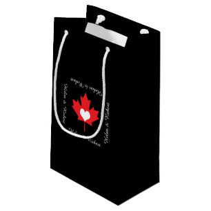 Canadian Pride - I Love Canada Maple Leaf Small Gift Bag