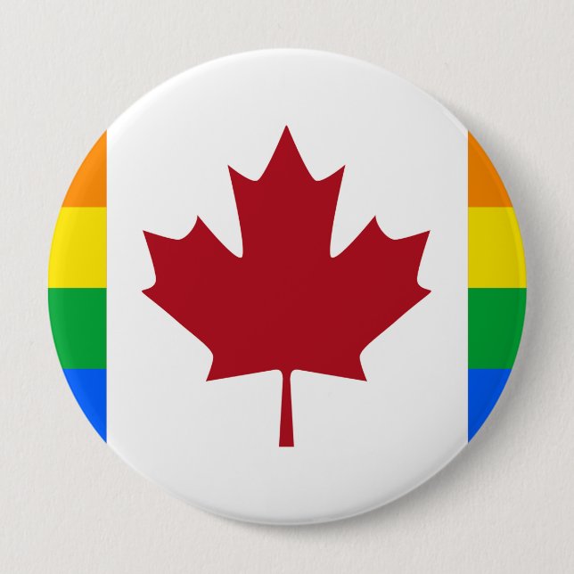 CANADIAN PRIDE MAPLE PINBACK BUTTON (Front)