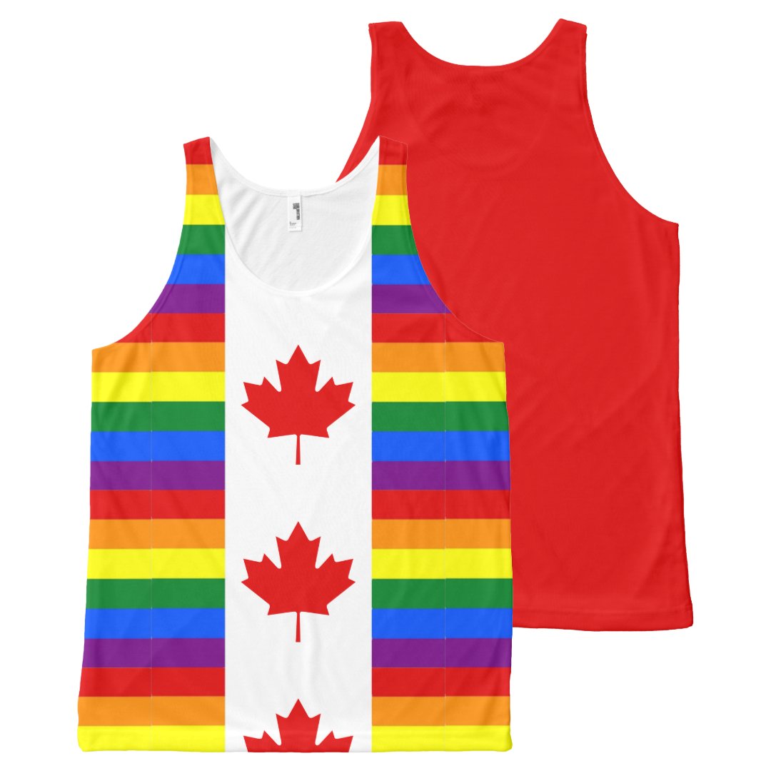 Canadian Pride Rainbow Canada Flag All Over Print Tank Top Zazzle