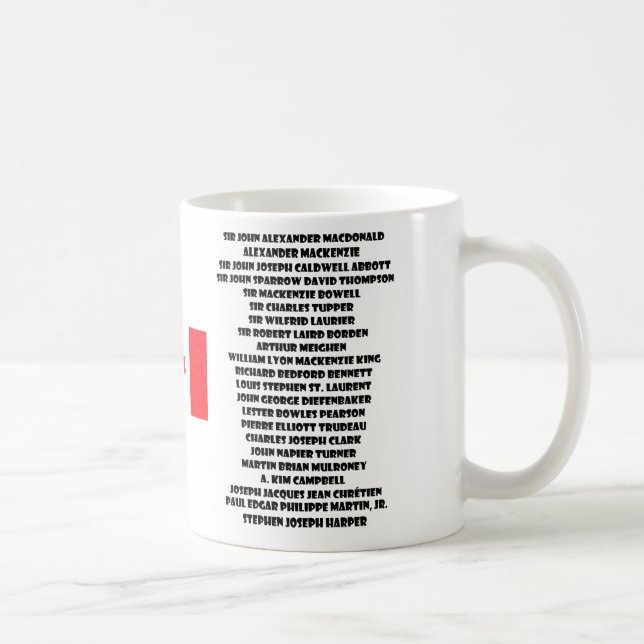 Canadian Prime Ministers List Mug Canadian History (Right)