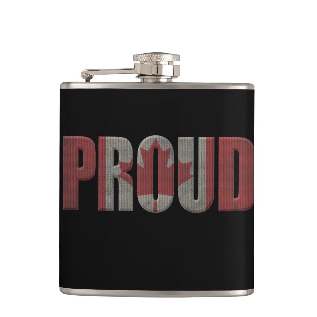 Canadian proud hip flask (Front)