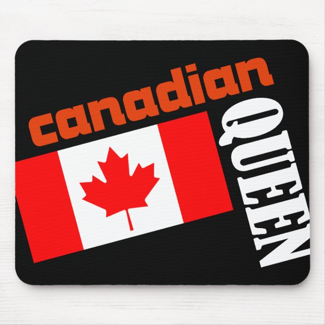 Canadian Queen & Flag Mouse Pad (Front)
