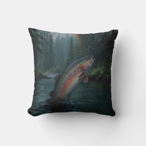 Canadian Rainbow Trout I Throw Pillow