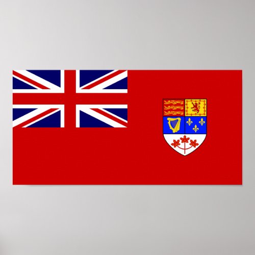 Canadian Red Ensign flag Poster