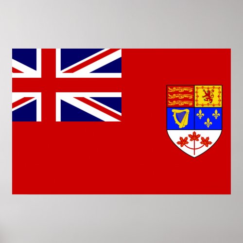 Canadian Red Ensign flag Poster