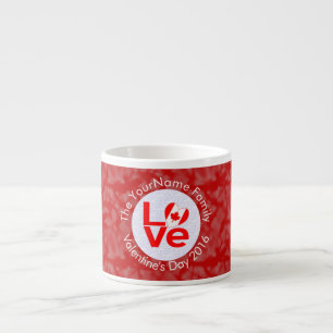 Canadian Red LOVE Flag Personalized  Espresso Cup