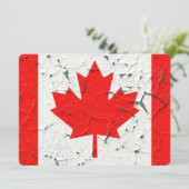 Canadian Red Maple Leaf CANADA Peeling Paint Print (Standing Front)