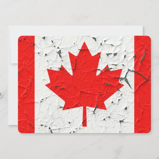 Canadian Red Maple Leaf CANADA Peeling Paint Print (Front)