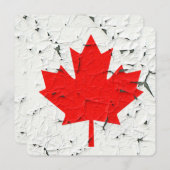 Canadian Red Maple Leaf CANADA Peeling Paint Print (Front/Back)