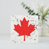 Canadian Red Maple Leaf CANADA Peeling Paint Print (Standing Front)